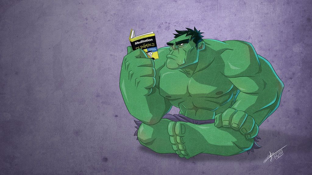 hulk is reading